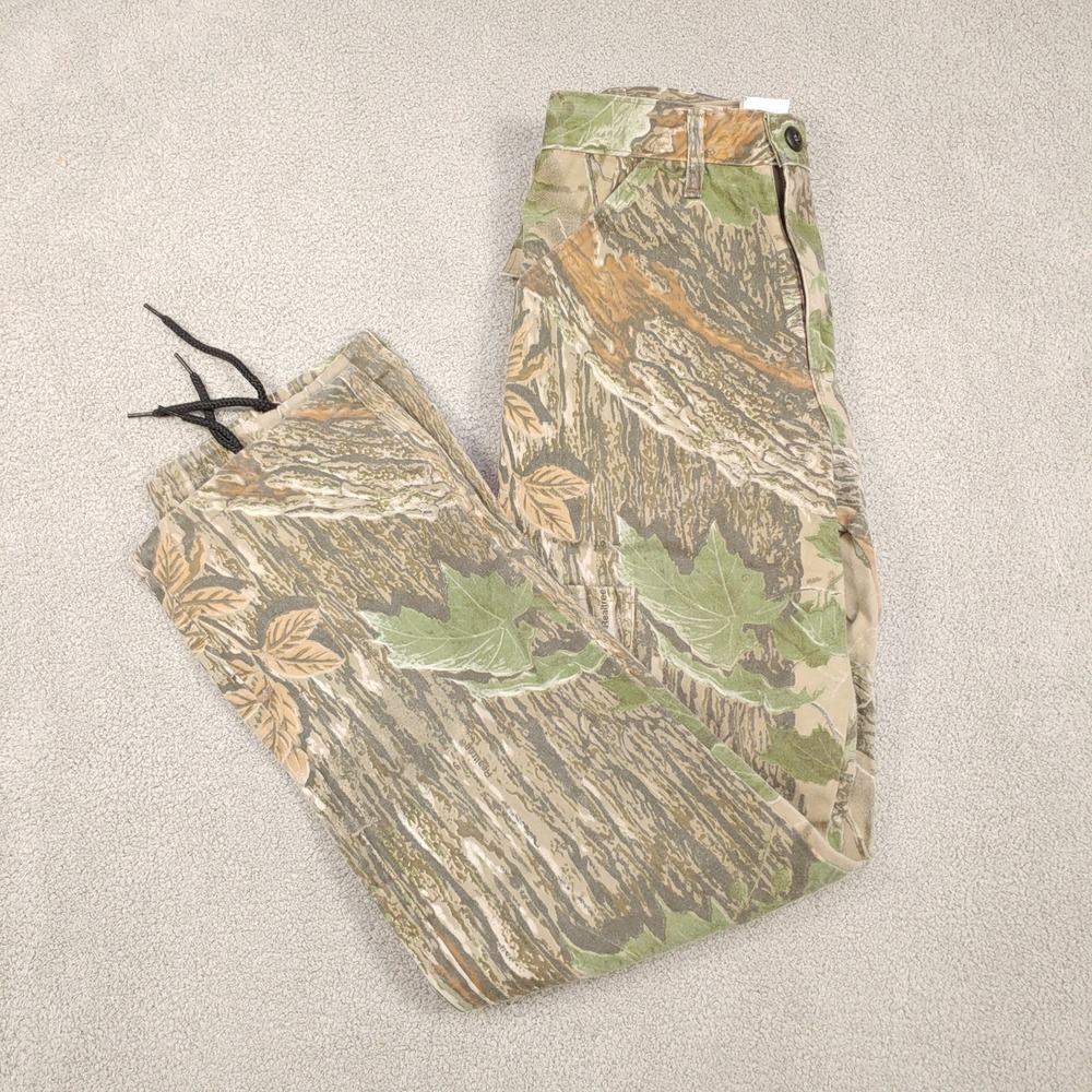 Liberty Realtree Cargo Pants - Men 28-30 Small Camo Tree Bark - USA Made Regular
